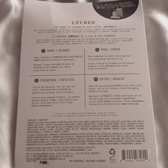 CÉCRED FERMENTED RICE & ROSE PROTEIN RITUAL 1 Set Plus Pouch - Picture 3 of 3